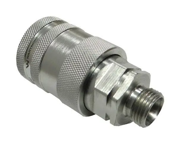 Premium Szybkozłącze hydrauliczne gniazdo M18x1.5 gwint zewnętrzny EURO PUSH-PULL (9100818G) (ISO 7241-A) Waryński