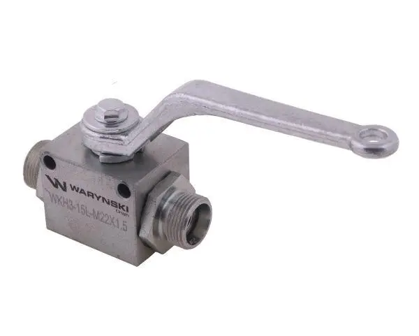 Zawór kulowy hydrauliczny 3-drogowy 3/2 M22x1.5 15L z otworami mocującymi 500 bar Waryński Zamów teraz