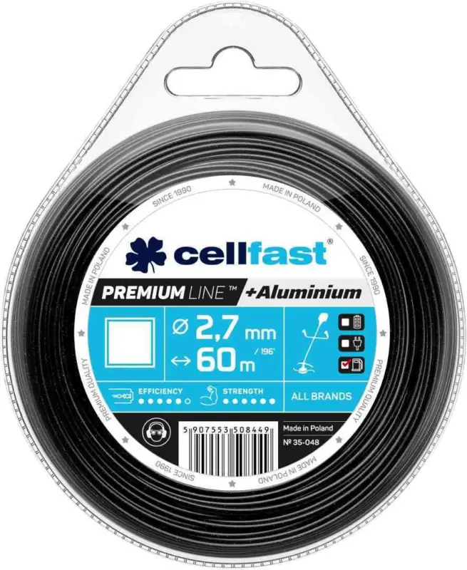 35-048 ŻYŁKA TNĄCA KWADRAT 2,7/60m PREMIUM CELLFAST /C/ Tani