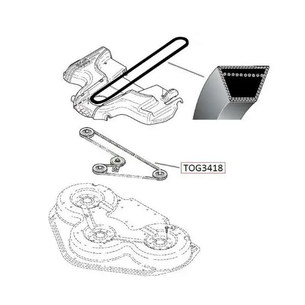 Pasek napędu agregatu tnącego PARK PRO 125cm Stiga 1134-9103-01, 9585-0156-01 Hit cenowy