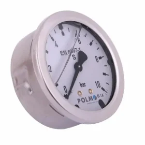 Łatwy zwrot Manometr glicerynowy M63 0-10 bar tylne przyłącze G1/4" POLMO