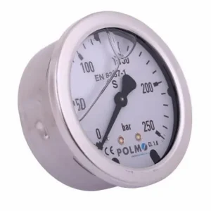 Manometr glicerynowy M63 0-250 bar tylne przyłącze G1/4" POLMO Dostępne od ręki