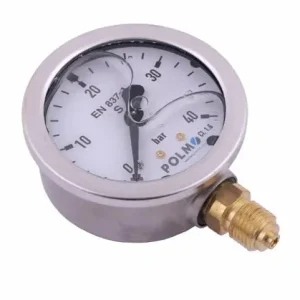 Najlepsza cena Manometr glicerynowy M63 0-40 bar dolne przyłącze G1/4" POLMO