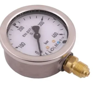 Super okazja Manometr glicerynowy M63 0-400 bar dolne przyłącze G1/4" POLMO