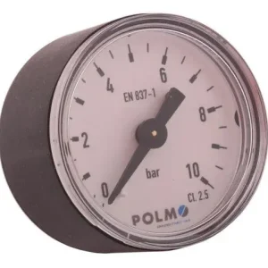 Super okazja Manometr suchy M40 0-10 bar gwint G1/8" tylne przyłącze obudowa plastikowa POLMO