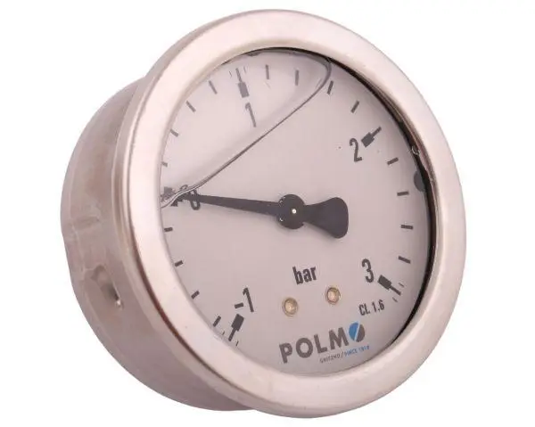 Manowakuometr glicerynowy M63 (-1 do 3 bar) tylne przyłącze G1/4 POLMO Promocja