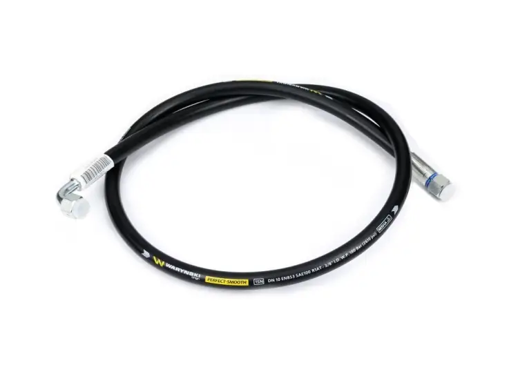 Zniżka Przewód hydrauliczny gładki z uszczelnieniem - gwint M18x1.5 prosta/90 stopni (kolanko) L-1500mm DN10-1SN (AK-10-1500; P11P12) 18.0MPa Waryński