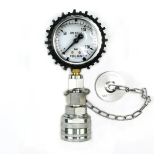 Zestaw pomiarowy ciśnienia hydrauliki z manometrem 160 bar wtyczka skręcana Waryński Bezpieczne zakupy