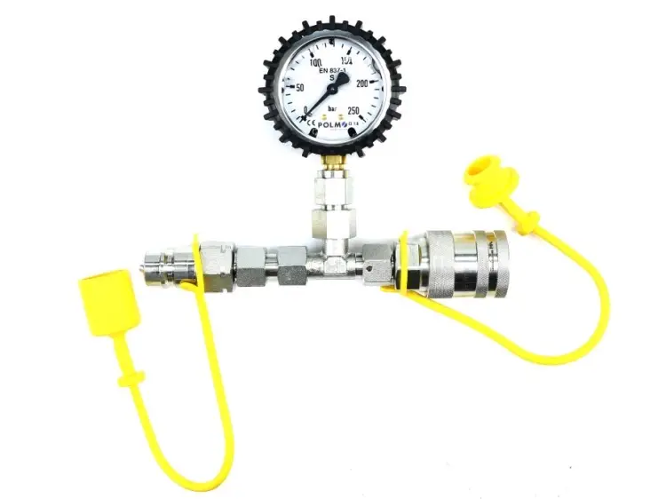 Zestaw pomiarowy ciśnienia hydrauliki z manometrem 250 bar wtyczka i gniazdo EURO Push-Pull Waryński Taniej