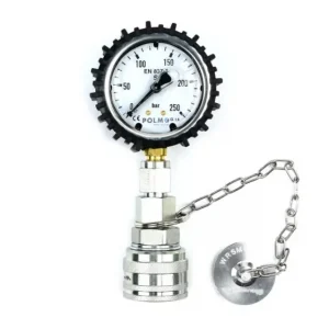 Zestaw pomiarowy ciśnienia hydrauliki z manometrem 250 bar wtyczka skręcana Waryński Dostępne od ręki