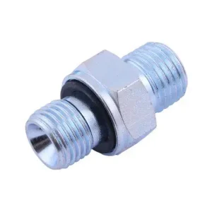 Złącze hydrauliczne proste BB (przyłączka) M14x1.5 (08L) x 1/4" BSP z uszczelnieniem XGE08LR-1/4"ED (G1/4ED14) Waryński ( sprzedawane po 10 ) Hit cenowy