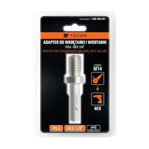 Zamów teraz Adapter do wkrętarki i wiertarki M14 HEX 3/8" / TEGER