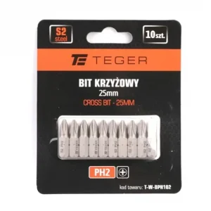 Do wyczerpania zapasów Bit krzyżowy PH 2x25 mm, (10 szt), S2, Teger
