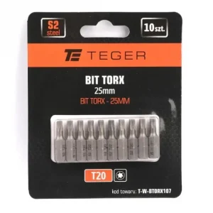 Kup teraz Bit TORX T20x25 mm, (10 szt), S2, Teger