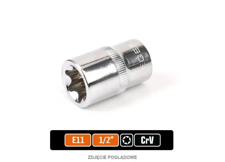 Oferta czasowa Klucz nasadowy 1/2" TORX E11, CR-V, Teger