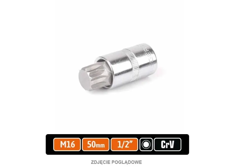 Klucz nasadowy 1/2" z bitem SPLINE M16x55 mm, S2/CR-V, Teger Zamów teraz