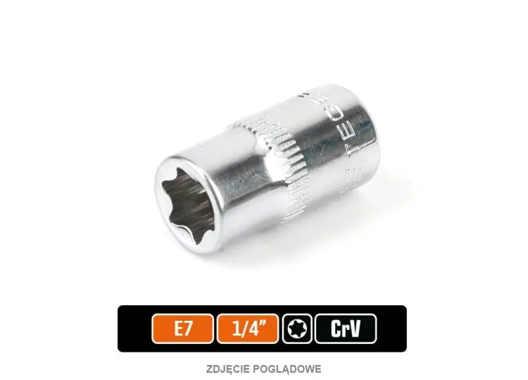 Popularny Klucz nasadowy 1/4" TORX E7, CR-V, Teger