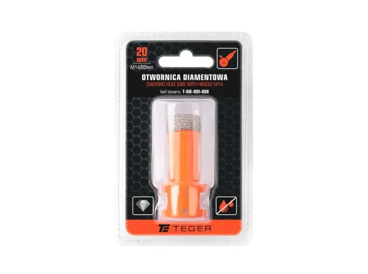 Otwornica diamentowa z uchwytem M14/20 mm / TEGER Zniżka