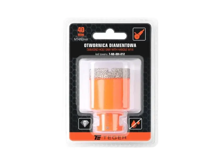 Wyprzedaż Otwornica diamentowa z uchwytem M14/40 mm / TEGER