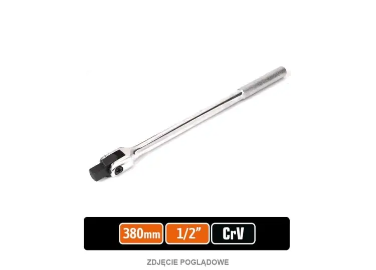 Super okazja Pokrętło do nasadek obrotowe - uchylne 1/2" 380 mm, CR-V, TEGER