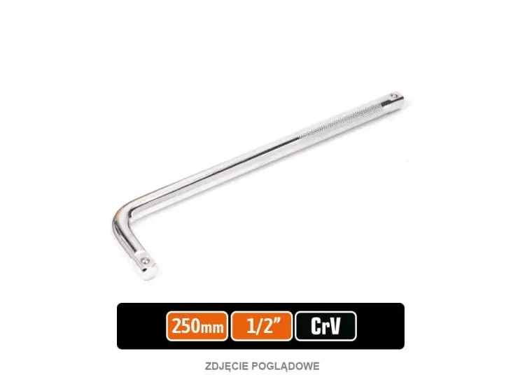 Promocja Pokrętło do nasadek TYP L 1/2" 250 mm, CR-V, TEGER