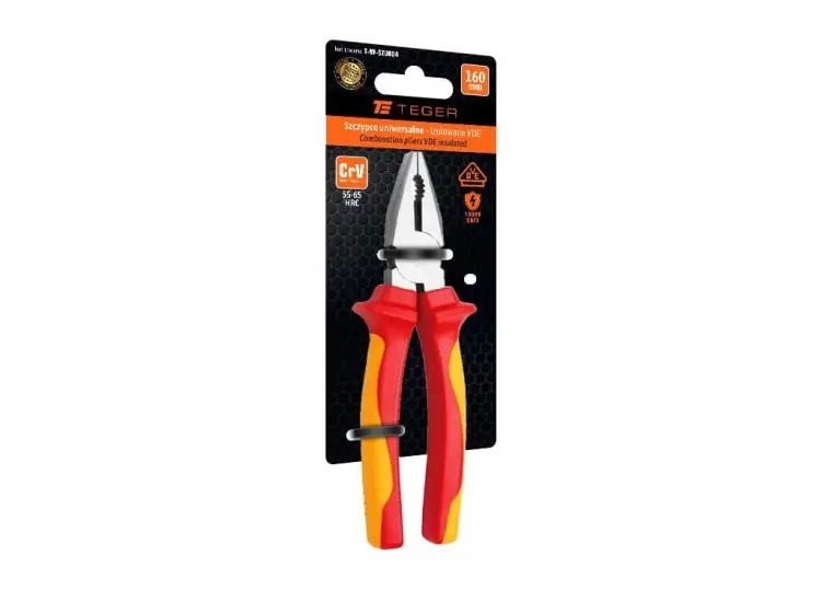 Szczypce uniwersalne izolowane VDE 160 mm / TEGER Okazja