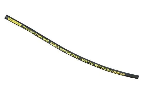 Premium Wąż hydrauliczny do zakuwania DN08 1-oplotowy 215 Bar Waryński (sprzedawany po 50m)