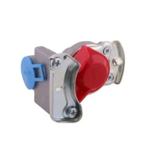 Złącze powietrza miękkie z zaworem czerwone dwuobwodowe 22x1.5 POLMO Oferta limitowana