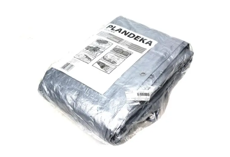 Okazja Plandeka MOCNA 6x8m (srebrna) gramatura 110g/m2